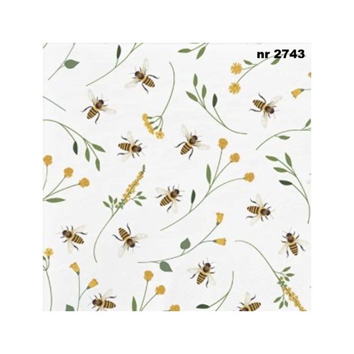 Bijen servet 33x33cm
