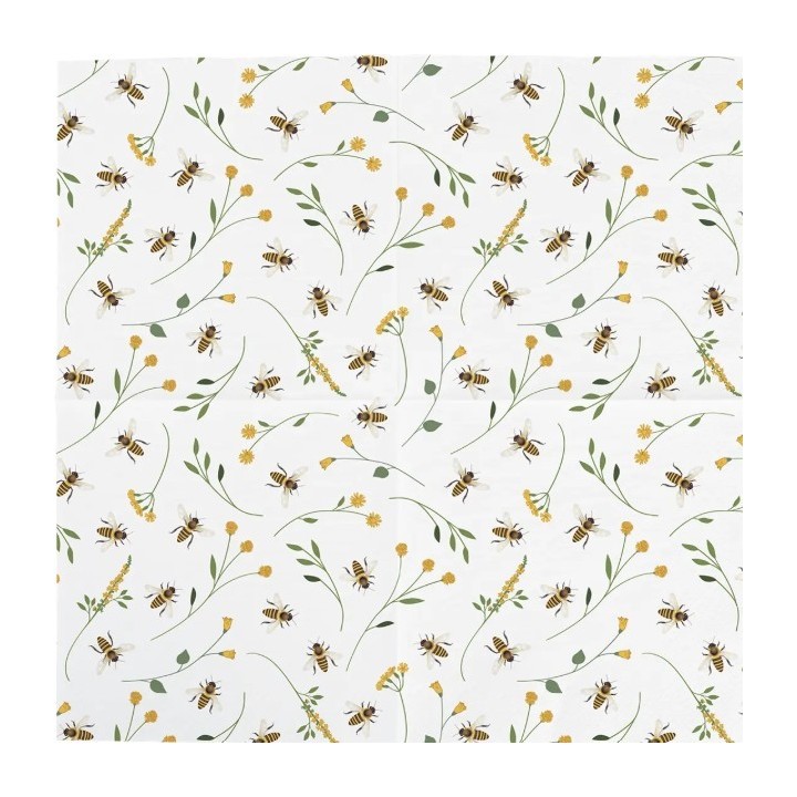 Bijen servet 33x33cm