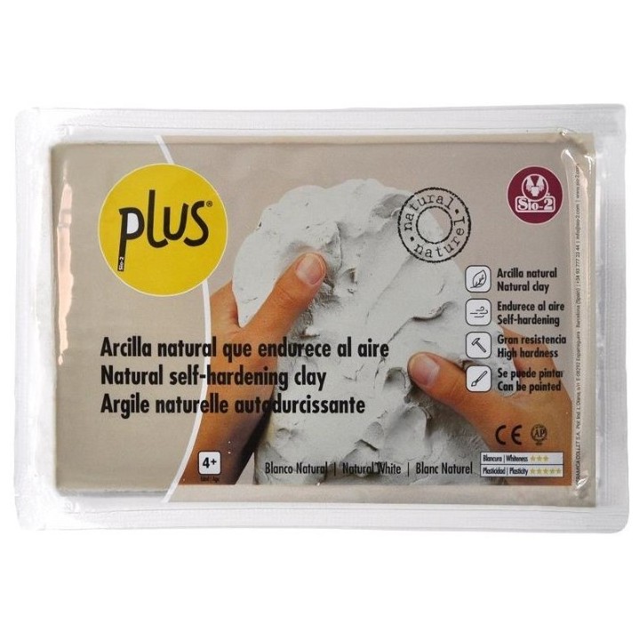 Plus Luchtdrogende Klei 1kg Naturel Wit