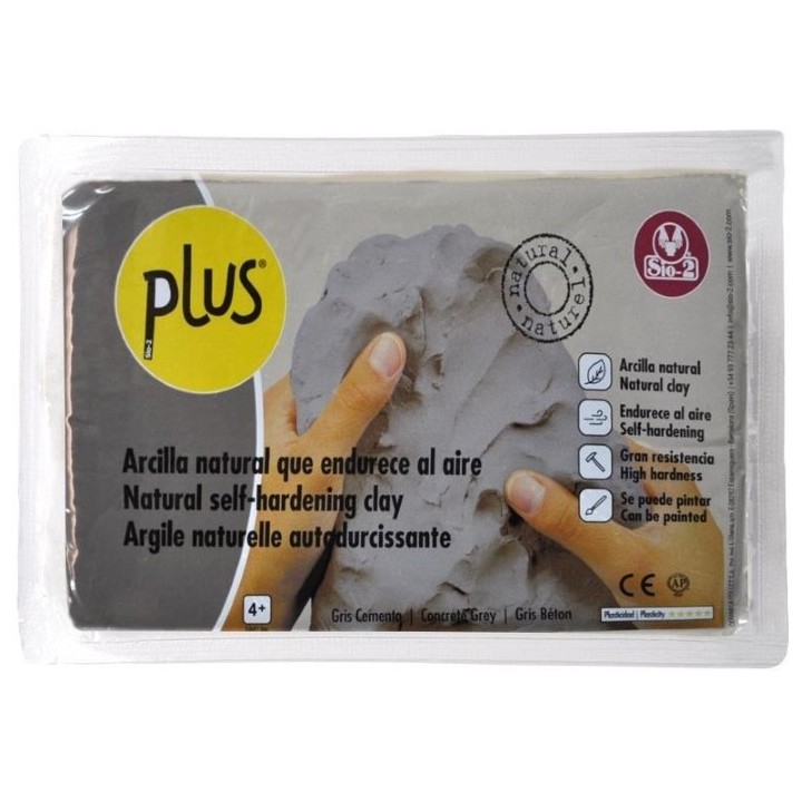 Plus Luchtdrogende Klei 1kg Beton Grijs