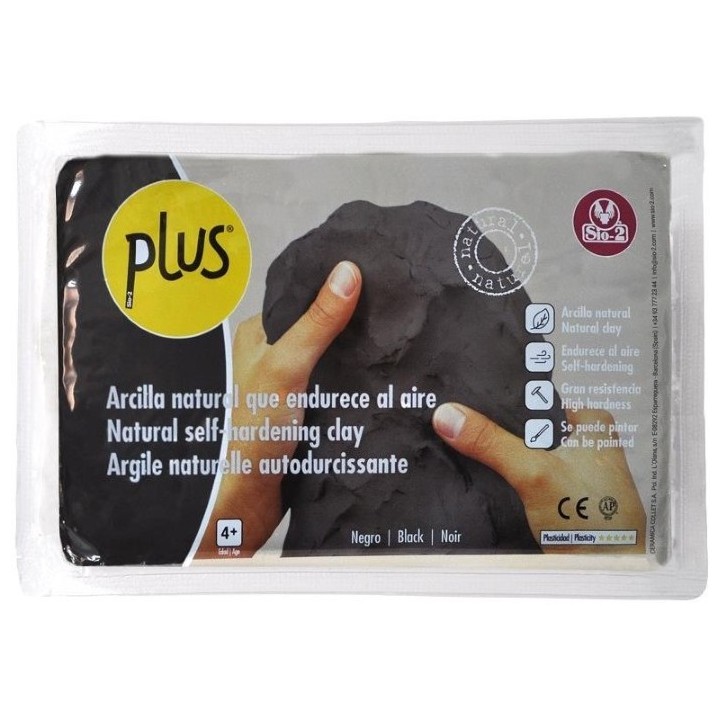Plus Luchtdrogende Klei 1kg Zwart