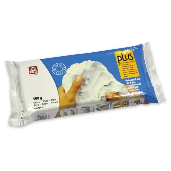 Plus Luchtdrogende Klei 500gr Naturel Wit