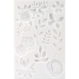 GC Siliconen Mal 20x13 cm Bloemen