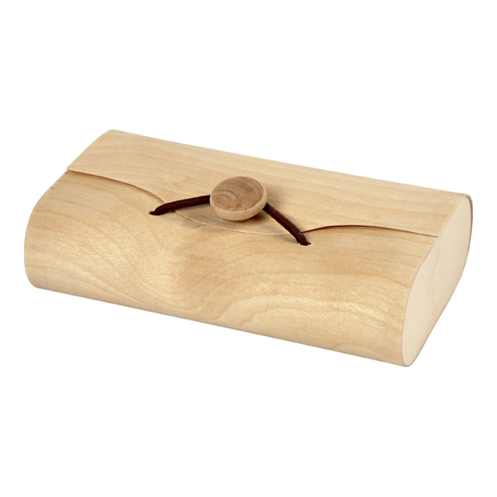 CC Hout fineer envelop doos 13x8x3,5cm