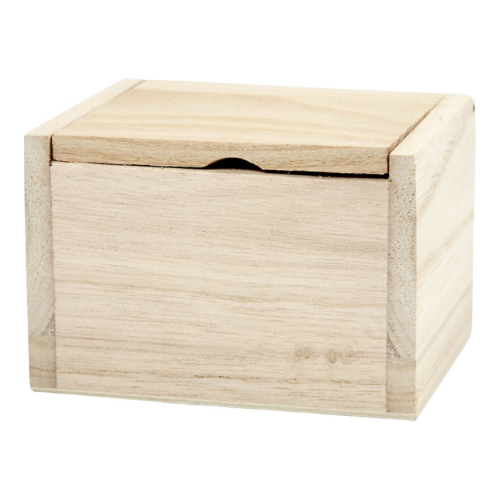 CC Houten doos klapdeksel 10x8,2x6,7cm