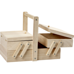 CC Houten naaidoos Klein 24x16,3x19cm