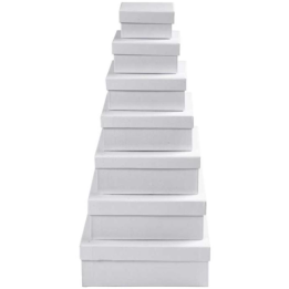 CC Kartonnen vierkante dozen 7 stuks