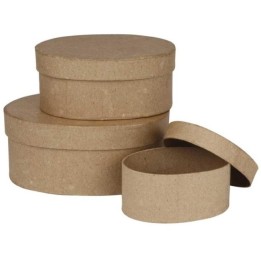 CC Papier maché ronde dozen 3 stuks