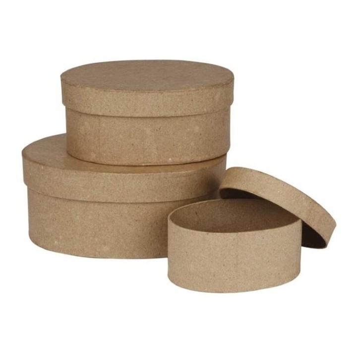 CC Papier maché ronde dozen 3 stuks