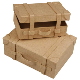 CC Papier-maché koffers 2 stuks