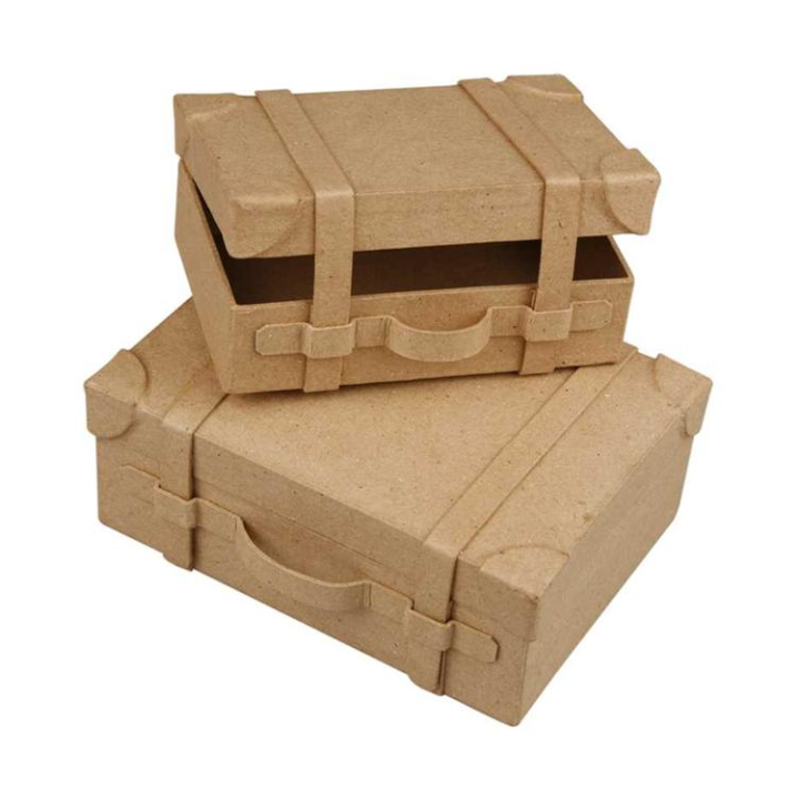 CC Papier-maché koffers 2 stuks