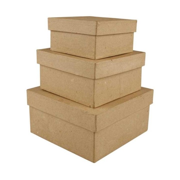 CC Vierkante dozen 3 stuks