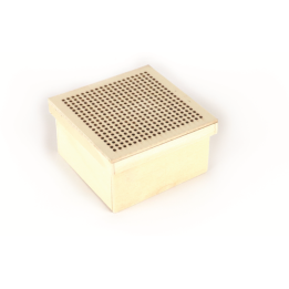 GC Houten borduur doos 9x9x5cm