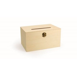 GC Houten kist met gleuf 24x16x13cm