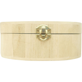 GC Houten kist ovaal 17x12x7,3cm