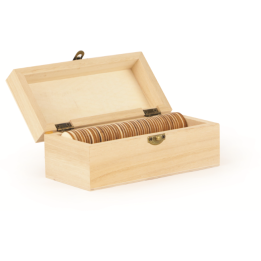 GC Houten kistje met harten 15x6x7cm