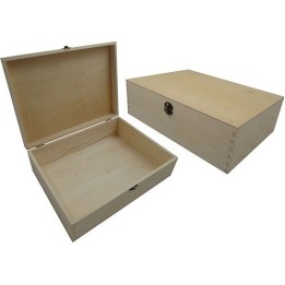 Grenen wijnkist 2 flessen 33,5x24,5x10,3cm