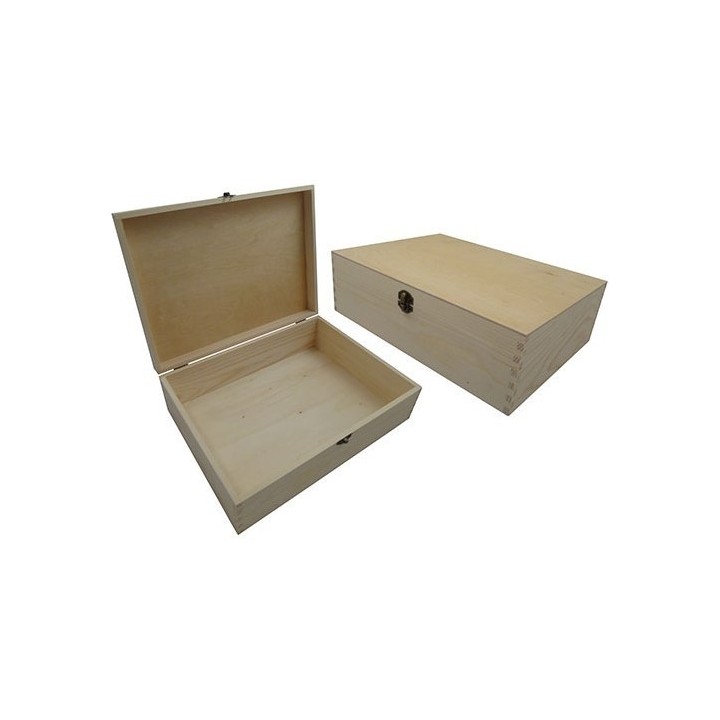 Grenen wijnkist 2 flessen 33,5x24,5x10,3cm