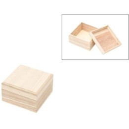 Houten doosje 10x10x6cm