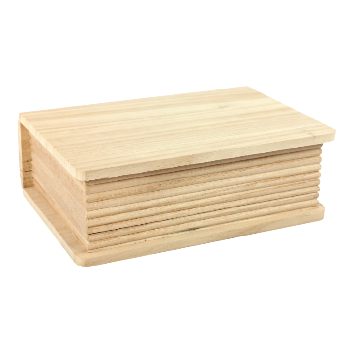 Houten kist boek 20x14,1x6,9cm