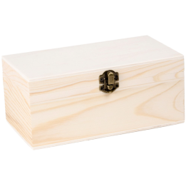 Houten kist met klepdeksel 20,5x11x9cm