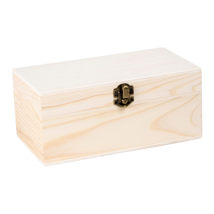 Houten kist met klepdeksel 20,5x11x9cm