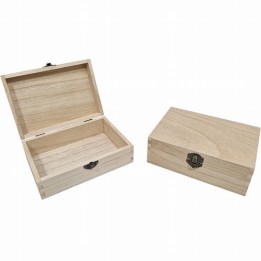 Houten kist zonder vakverdeling 17x12x6cm