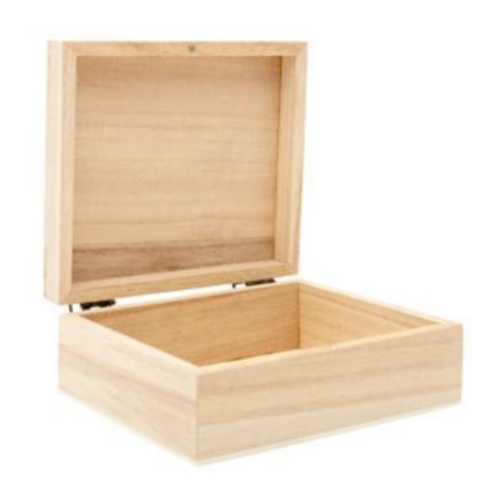 Houten kistje 13x11,5x5cm