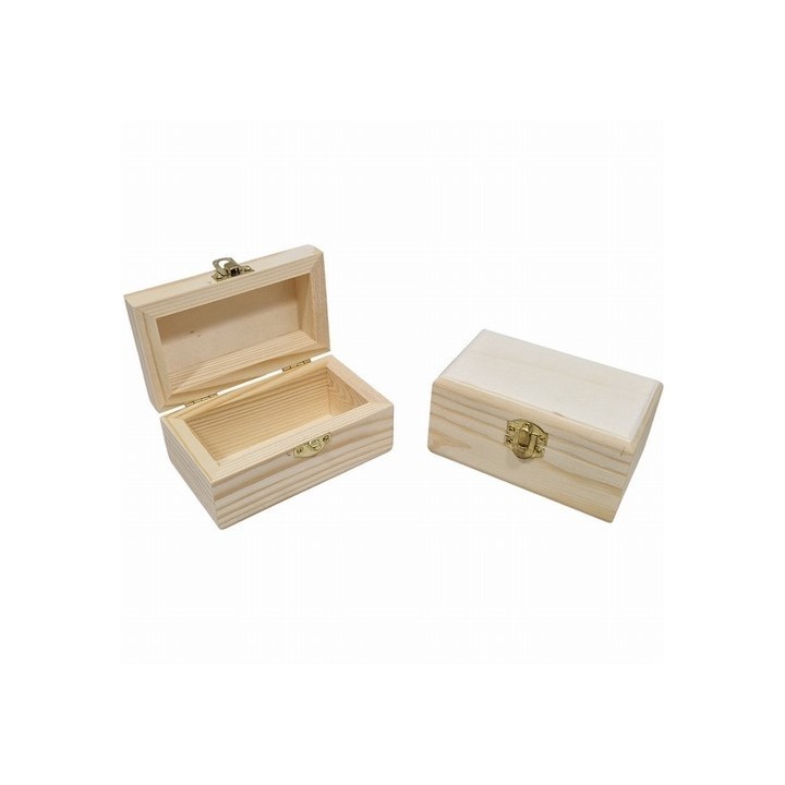 Houten kistje met bolvormig deksel 10x6x5,4cm