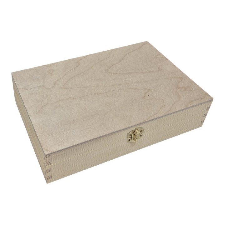 Grenen kist met 24 vakken 27,6x18,4x6,6cm