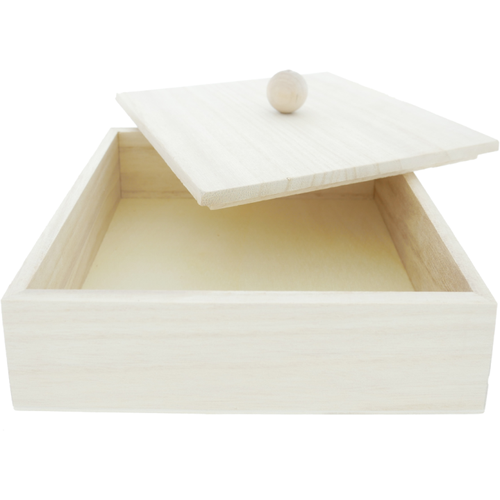 Kist met los deksel 18x18x5,5cm