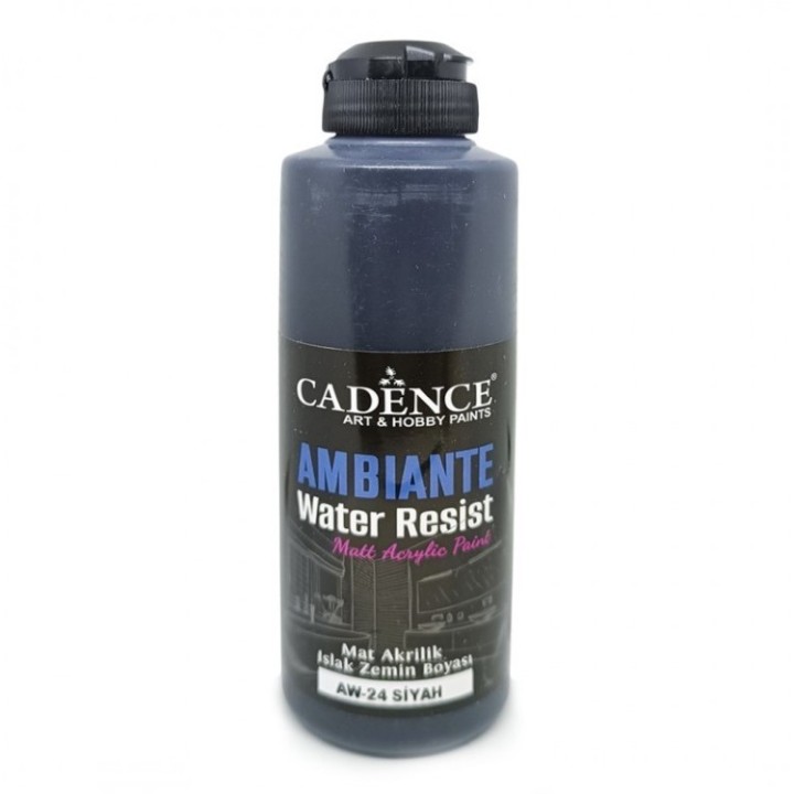 Cadence ambiante waterbestendige matt acrylverf 250ml black + 10 gr catalyst