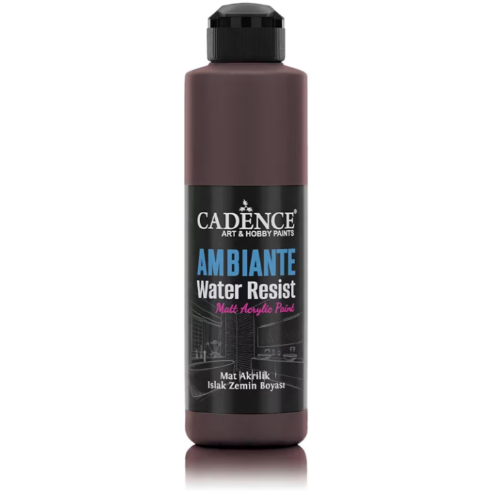 Cadence ambiante waterbestendige matt acrylverf 250ml dark brown + 10 gr catalyst