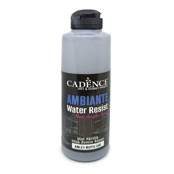 Cadence ambiante waterbestendige matt acrylverf 250ml dark gray + 10 gr catalyst
