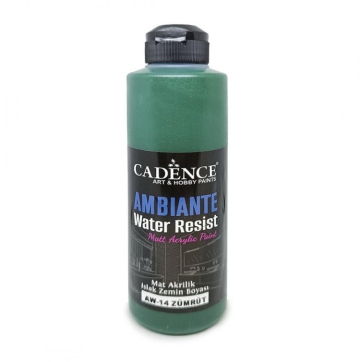 Cadence ambiante waterbestendige matt acrylverf 250ml emerald green + 10 gr catalyst