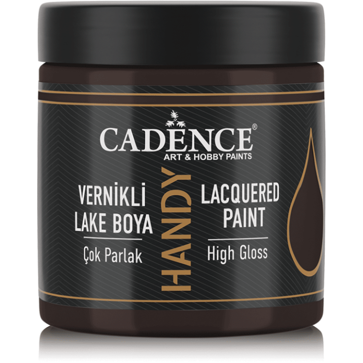 Cadence hoogglans acrylverf 250ml dark chocolate