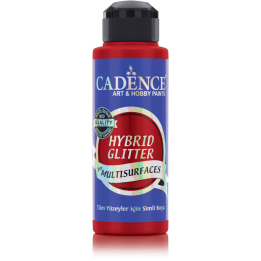 Cadence hybrid acrylverf glitter 120ml crimson red