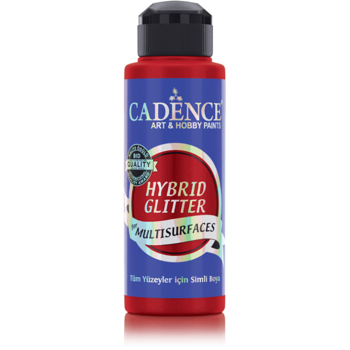 Cadence hybrid acrylverf glitter 120ml crimson red