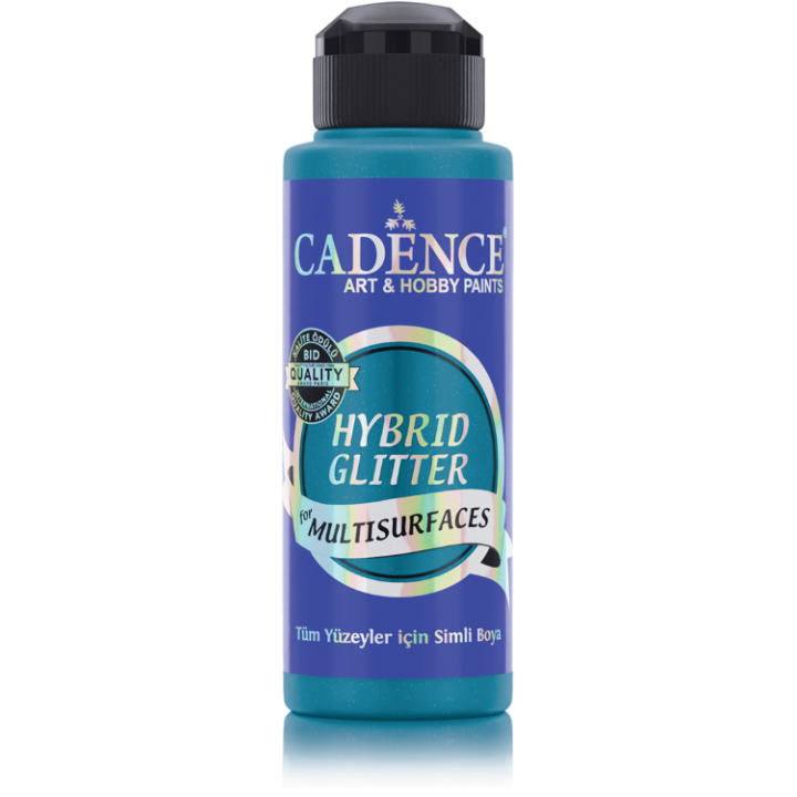Cadence hybrid acrylverf glitter 120ml turquoise