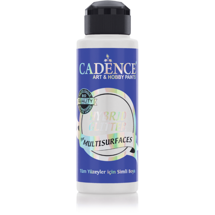 Cadence hybrid acrylverf glitter 120ml wit