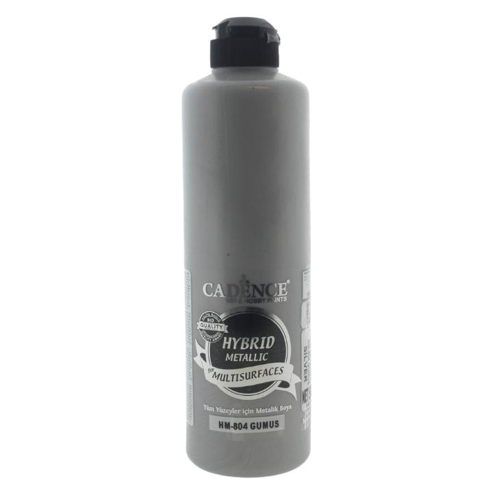 Cadence hybrid acrylverf metallic 500ml zilver