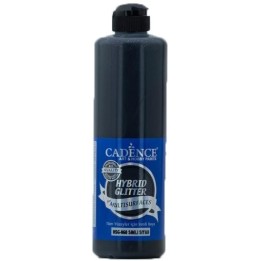 Cadence hybrid acrylverf glitter 500ml zwart