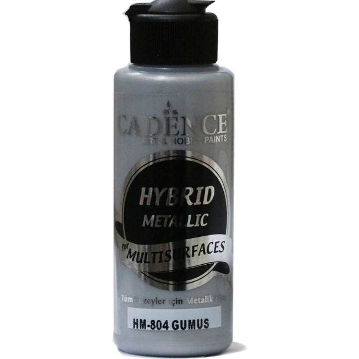 Cadence hybrid acrylverf metallic 120ml zilver