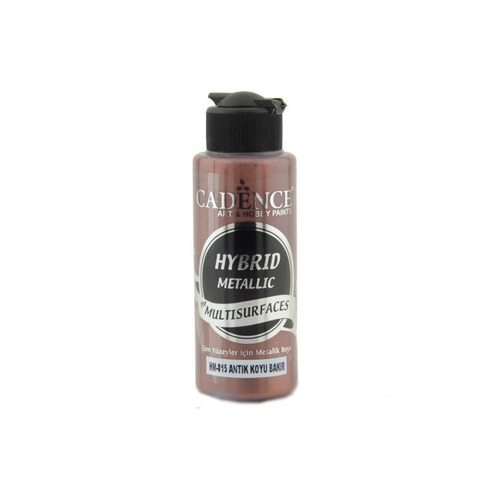 Cadence hybrid acrylverf metallic 120ml antiek donker koper