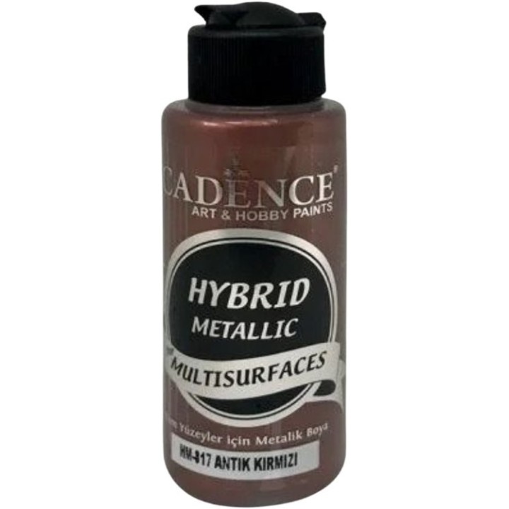 Cadence hybrid acrylverf metallic 120ml antiek rood