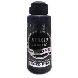 Cadence hybrid acrylverf metallic 120ml zwart