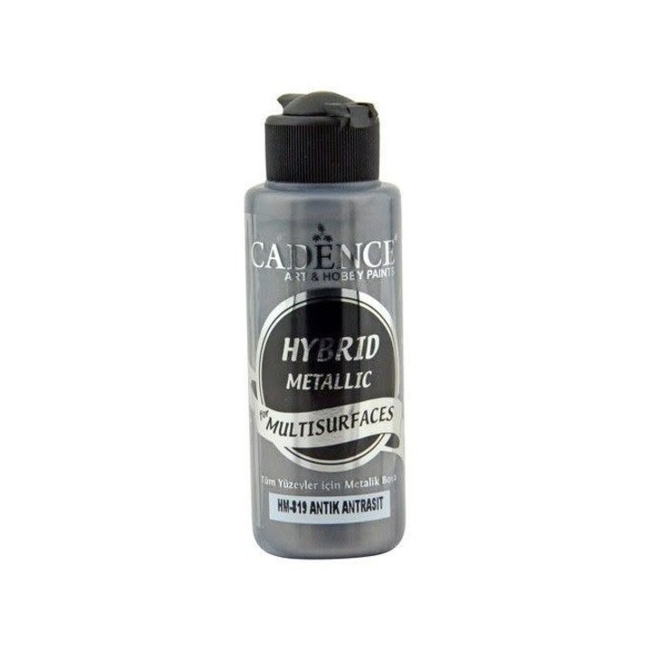 Cadence hybrid acrylverf metallic 120ml antiek antraciet