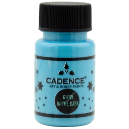 Cadence glow in the dark verf 50ml blauw