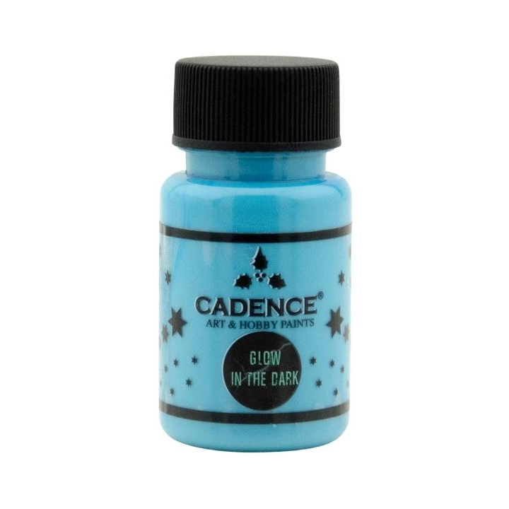 Cadence glow in the dark verf 50ml blauw