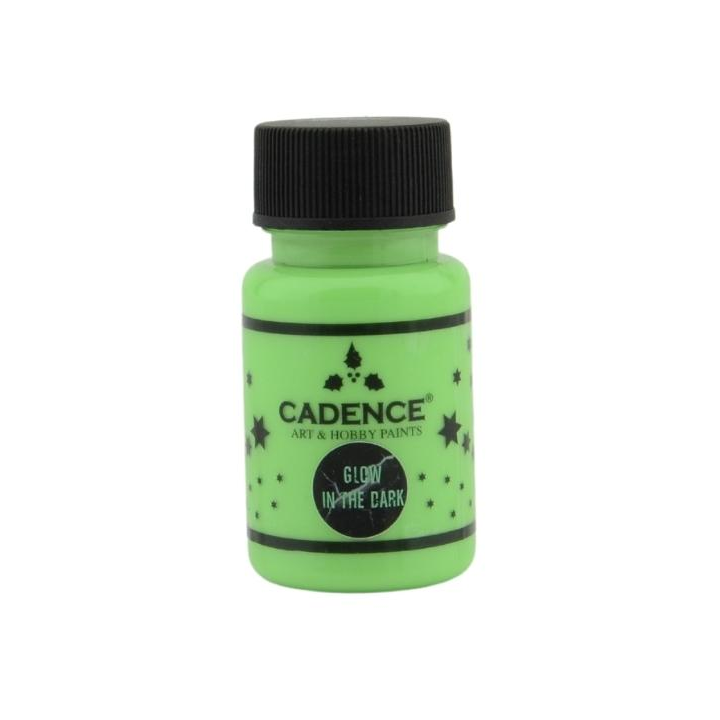 Cadence glow in the dark verf 50ml groen